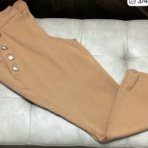 Classic Jolie Slim Ankle Trousers with nautical buttons on pockets & belt loops